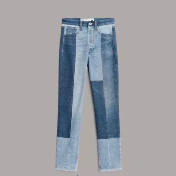 RAG & BONE Jeans MIRAMAR NWT Stretch Nina Cigarette Byron Printed Cotton Size 24 - Picture 4 of 13